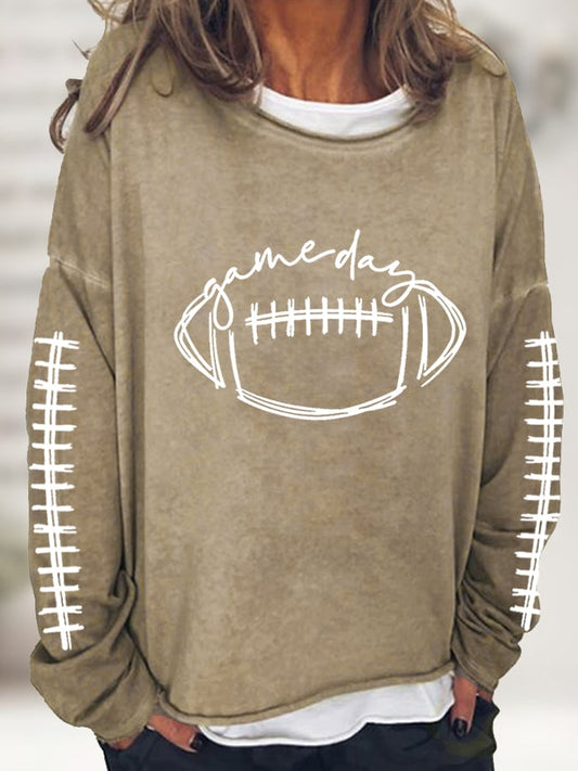 🔥Buy 2 Get 5% Off🔥Women's Gameday Football Lover Casual Long-Sleeve T-Shirt