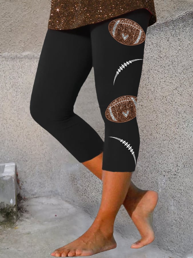 Women's Football Print Casual Leggings