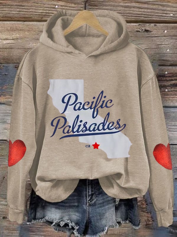 Women's Pacific Palisades CA Strong Print Hoodie