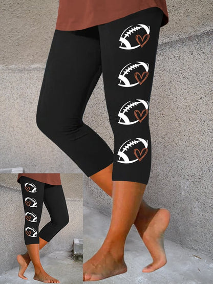 Women's Football Lover Cropped Leggings