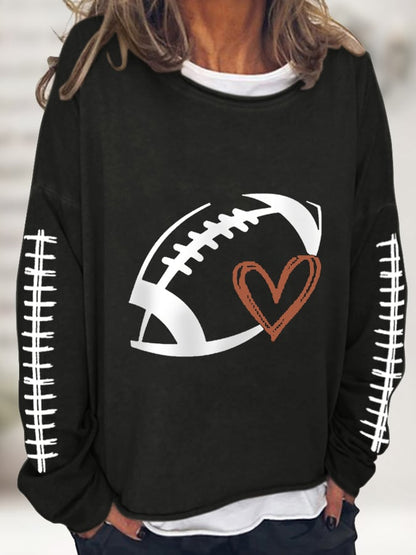 🔥Buy 2 Get 5% Off🔥Women's Football Love Casual Long-Sleeve T-Shirt