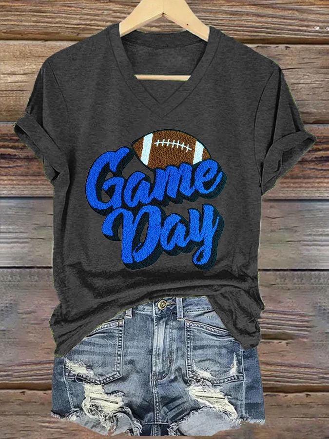 Women's Game Day Print Casual T-Shirt