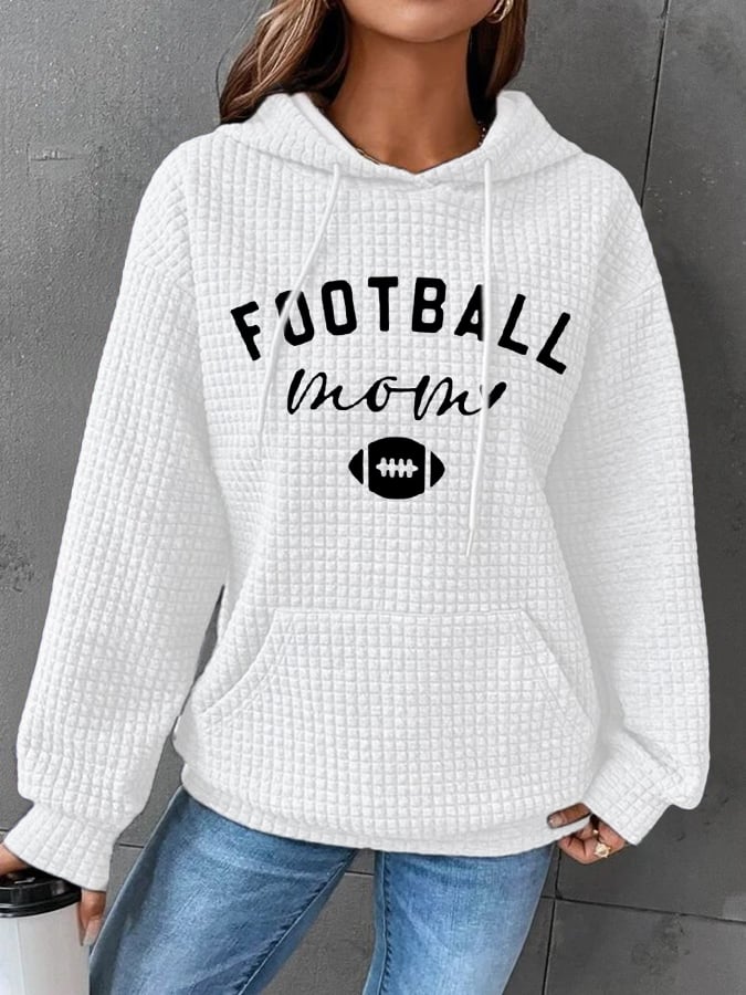 🔥Buy 2 Get 5% Off🔥Women's Football Mom Print Casual Hoodie