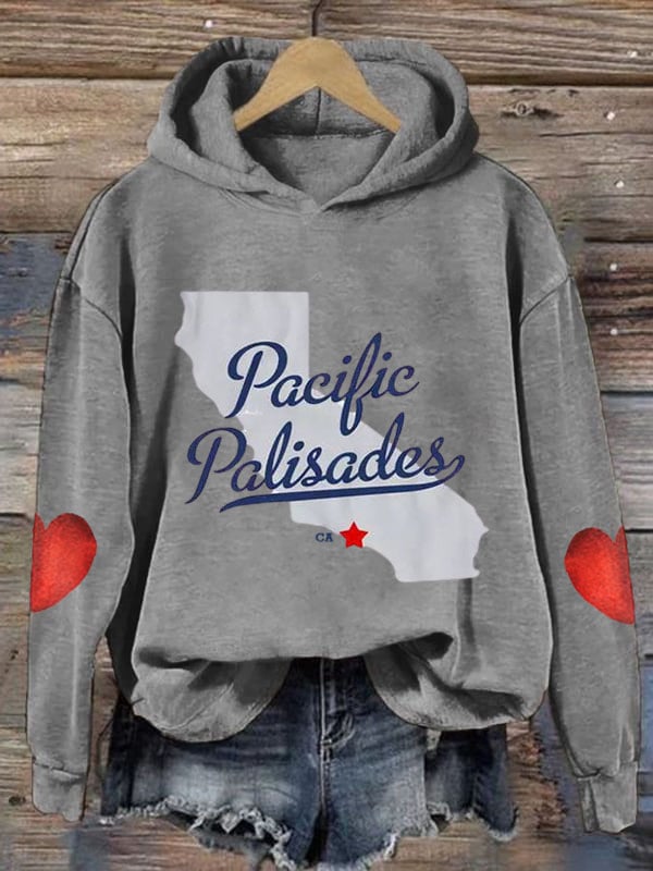 Women's Pacific Palisades CA Strong Print Hoodie