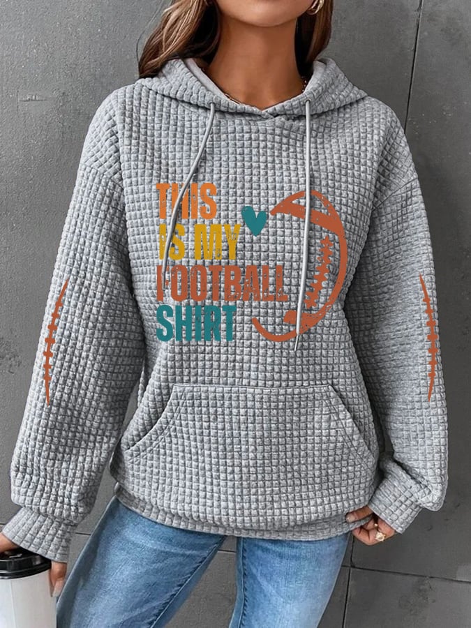 🔥Buy 2 Get 5% Off🔥Women's This Is My Football Shirt Print Sweatshirt