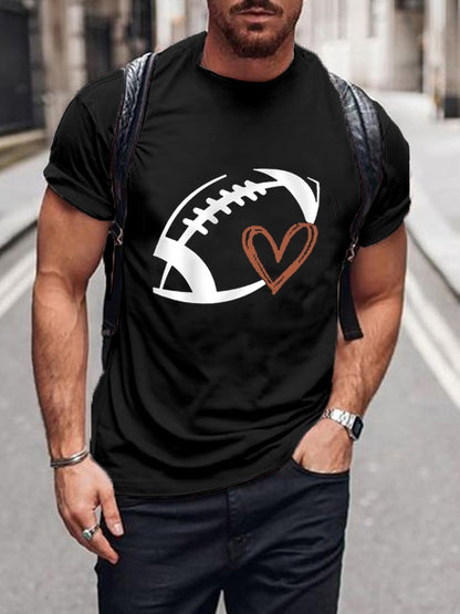 Men's Football Lover Casual Cotton Tee