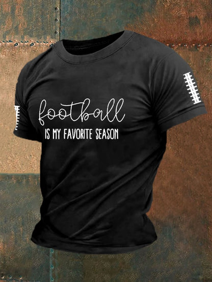 🔥Buy 2 Get 5% Off🔥Men's Football Is My Favourite Season  Football  Lover Printed T-Shirt