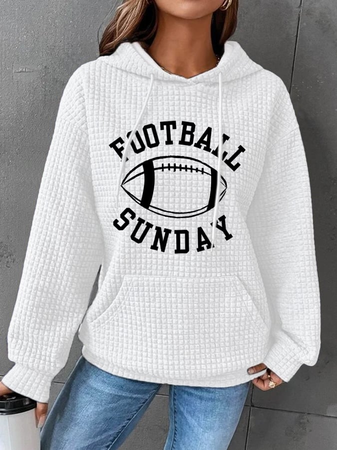 🔥Buy 2 Get 5% Off🔥Women's Football Sunday Print Casual Hoodie