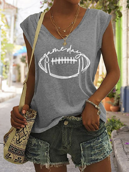 🔥Buy 2 Get 5% Off🔥Women's Gameday Football Lover Casual Sleeveless Tee