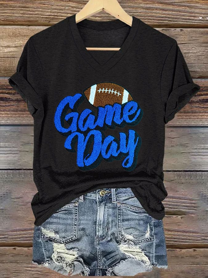 Women's Game Day Print Casual T-Shirt