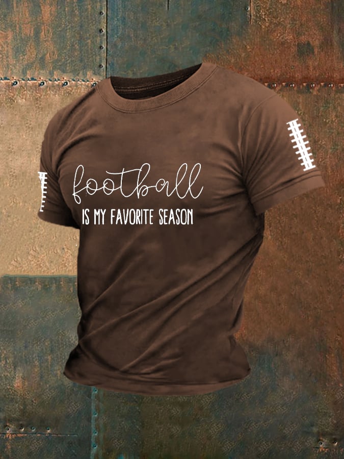 🔥Buy 2 Get 5% Off🔥Men's Football Is My Favourite Season  Football  Lover Printed T-Shirt