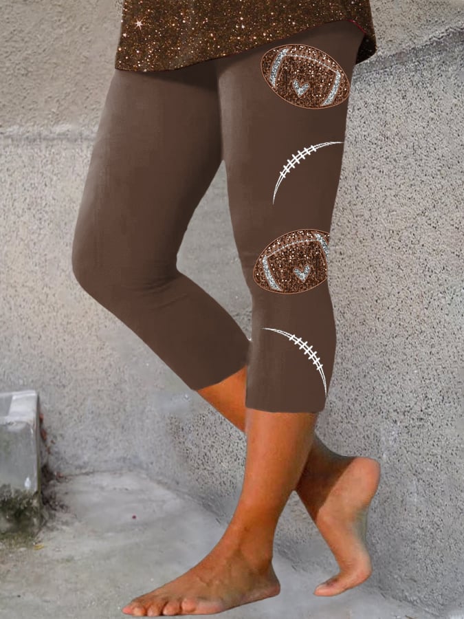 Women's Football Print Casual Leggings