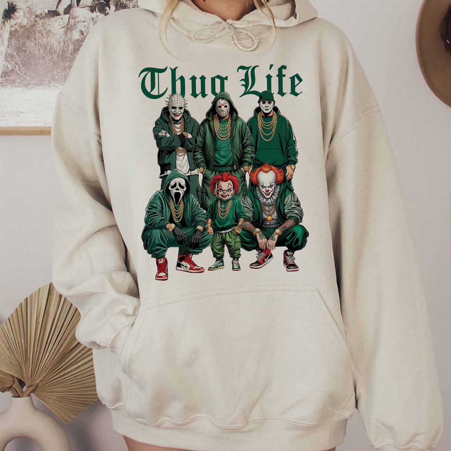 Thug Life Horror Green - Sweatshirt. Tshirt. Hoodie