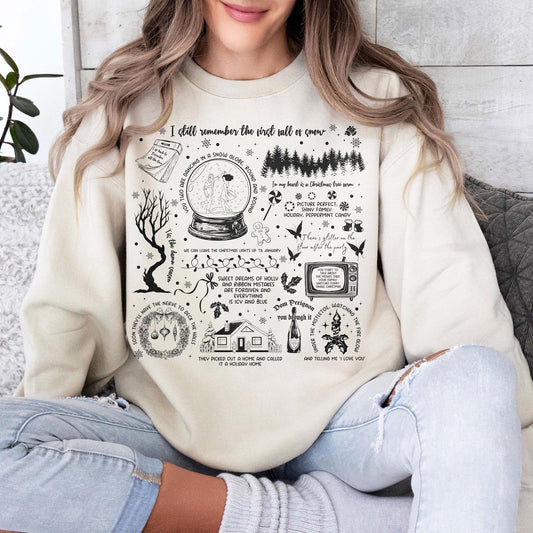 Swiftie Chrismas Symbols & Lyrics, Swiftie Sweatshirt