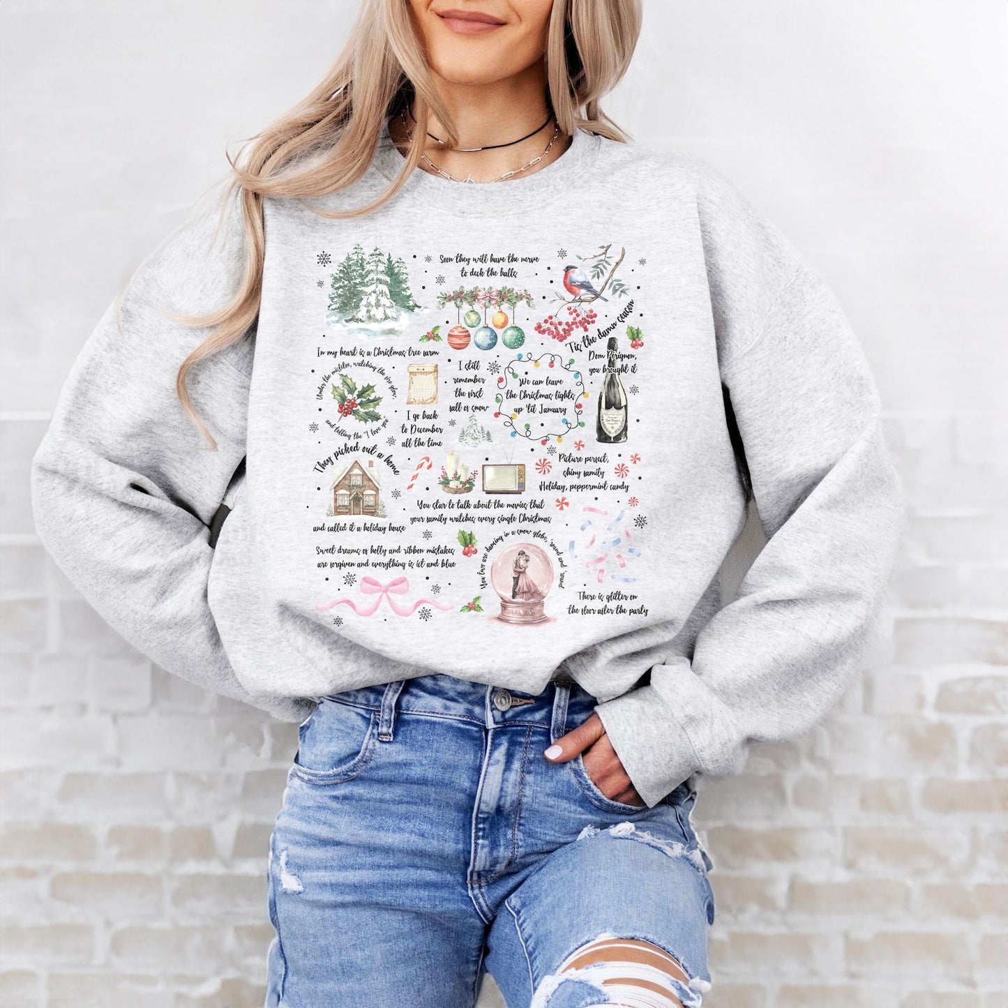 Swiftie Vintage Swiftie Christmas Shirt, Christmas Song Lyrics Shirt