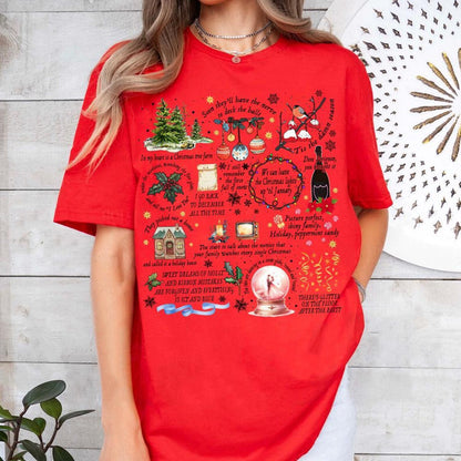 Swiftie Collage with Chrismas Symbols & Lyrics, Swiftie Sweatshirt