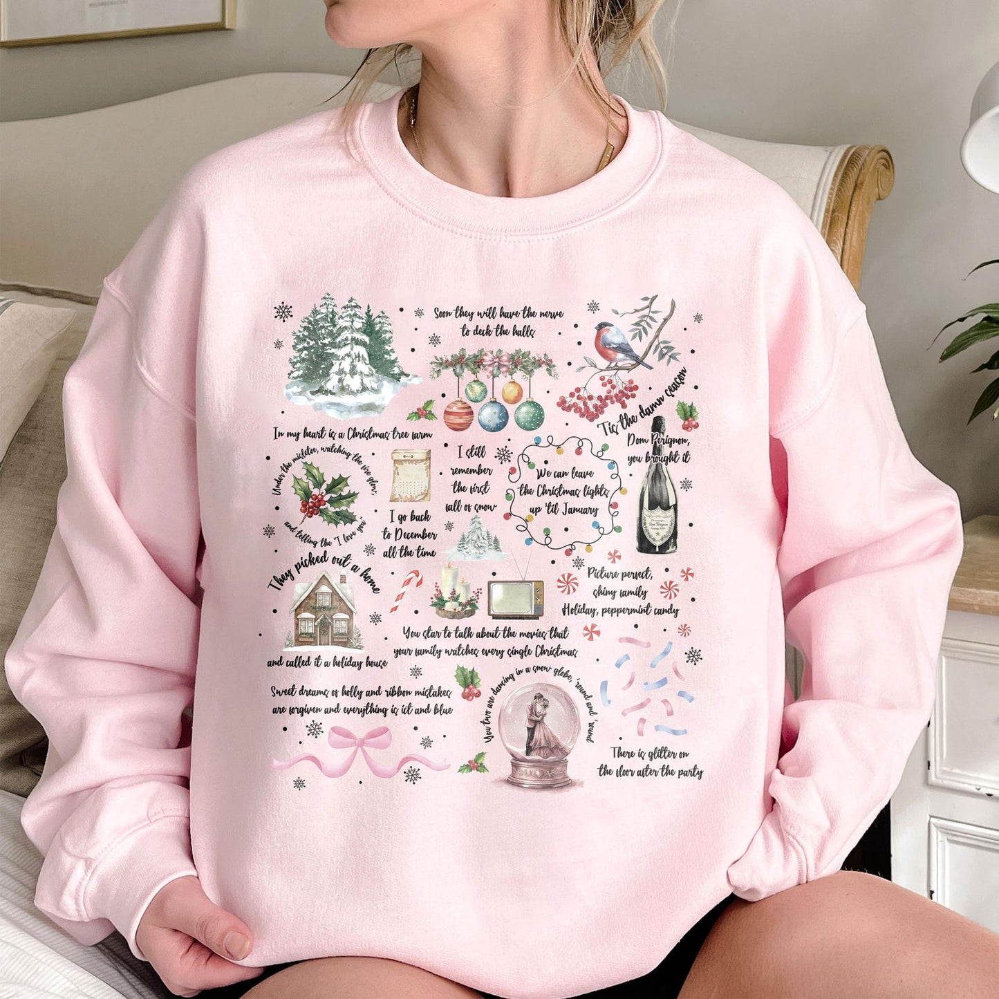 Swiftie Vintage Swiftie Christmas Shirt, Christmas Song Lyrics Shirt