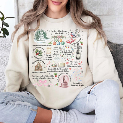 Swiftie Vintage Swiftie Christmas Shirt, Christmas Song Lyrics Shirt