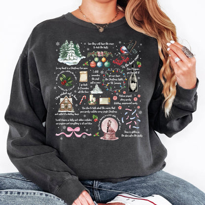 Swiftie Vintage Swiftie Christmas Shirt, Christmas Song Lyrics Shirt