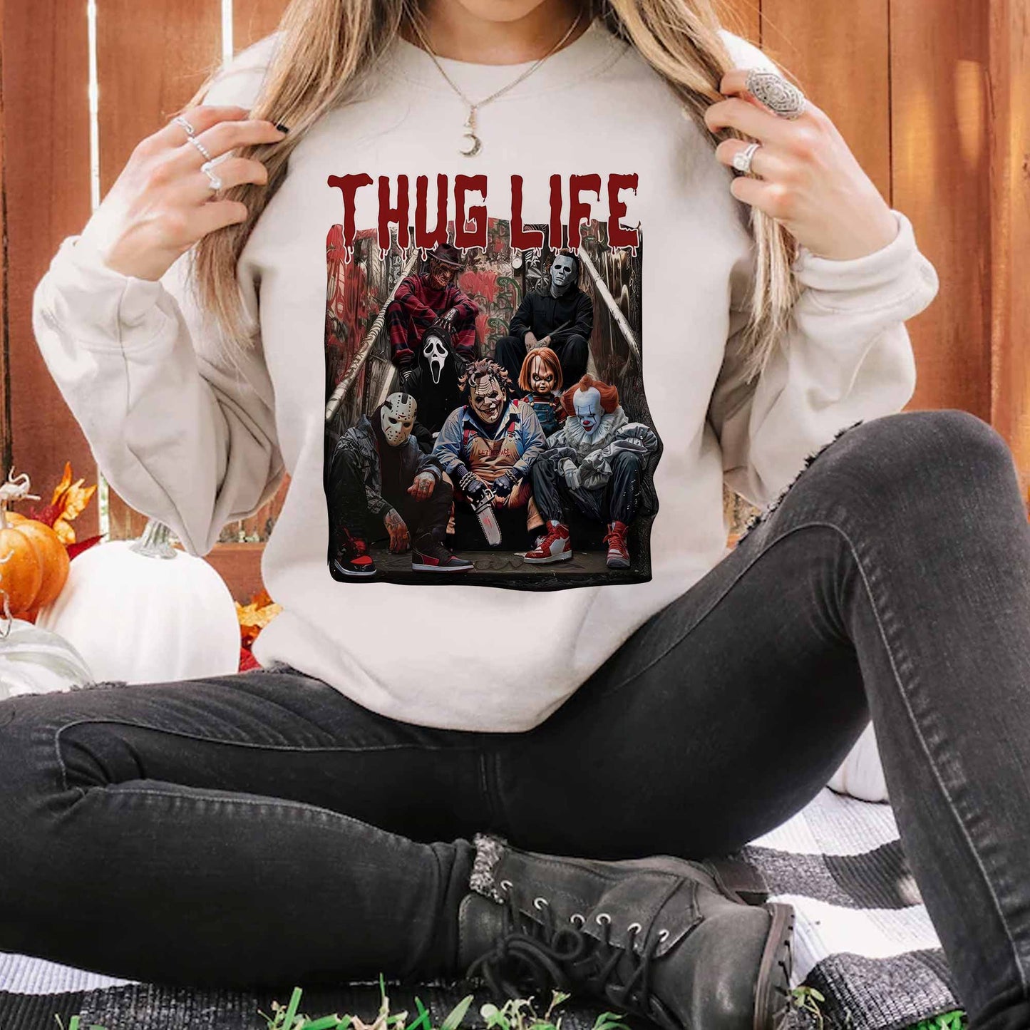 Thug Life Horror Ver 9 - Sweatshirt. Tshirt. Hoodie