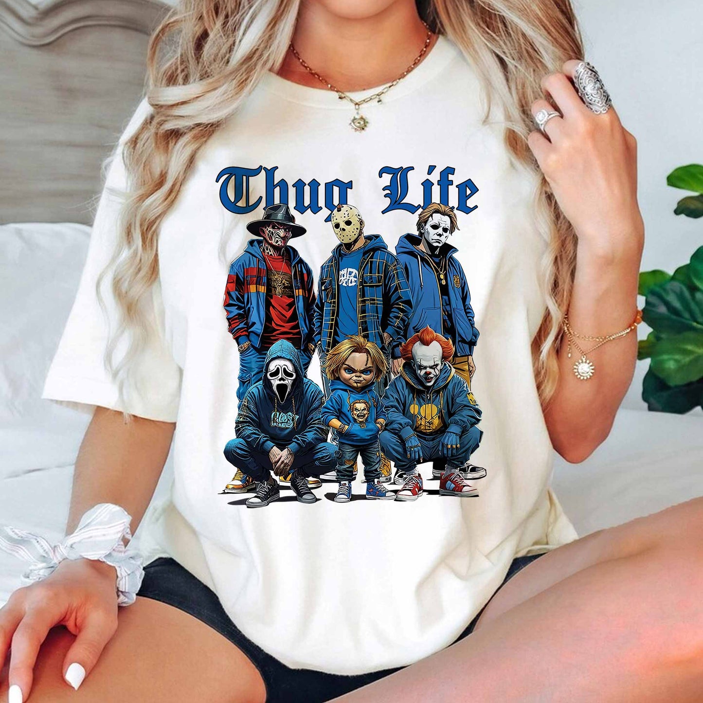 Thug Life Horror Ver Blue - Sweatshirt. Tshirt. Hoodie