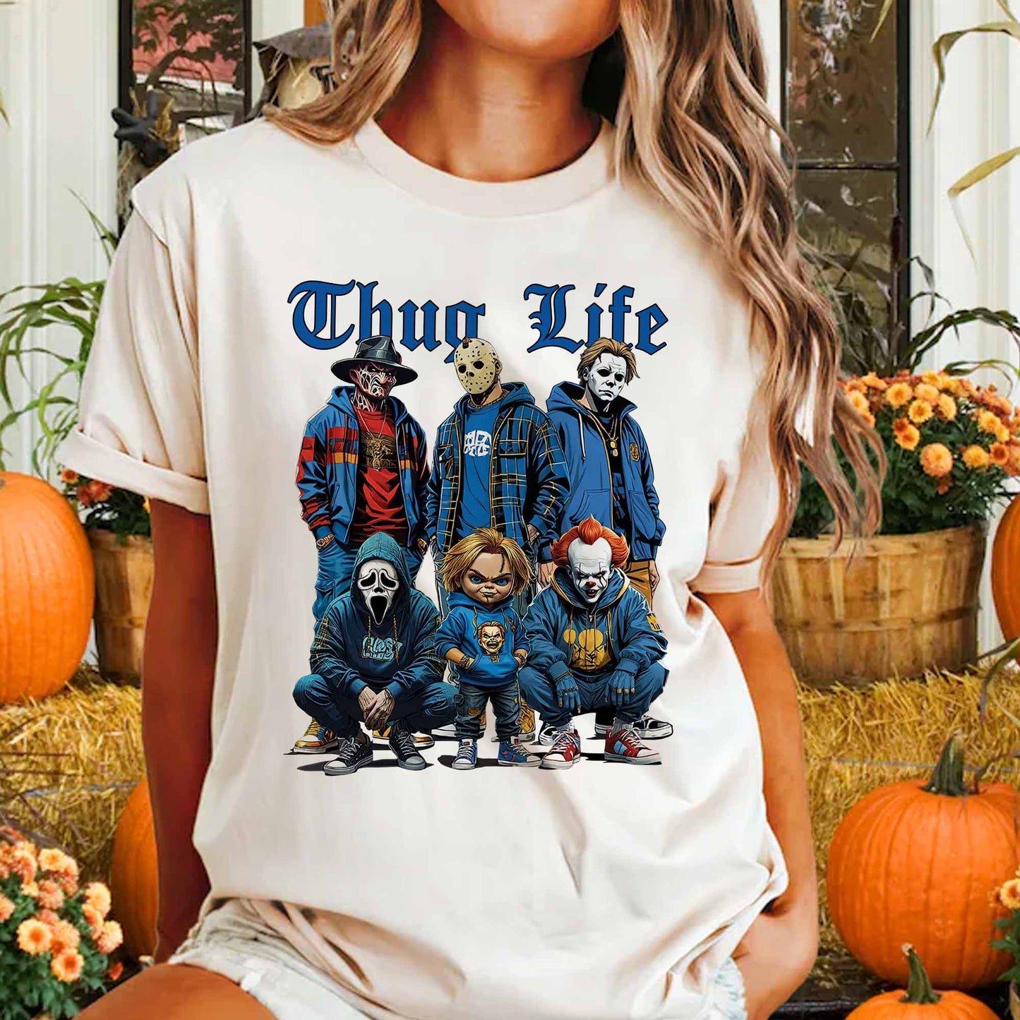 Thug Life Horror Ver Blue - Sweatshirt. Tshirt. Hoodie