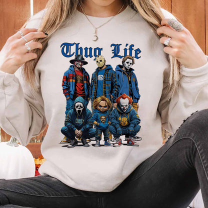 Thug Life Horror Ver Blue - Sweatshirt. Tshirt. Hoodie